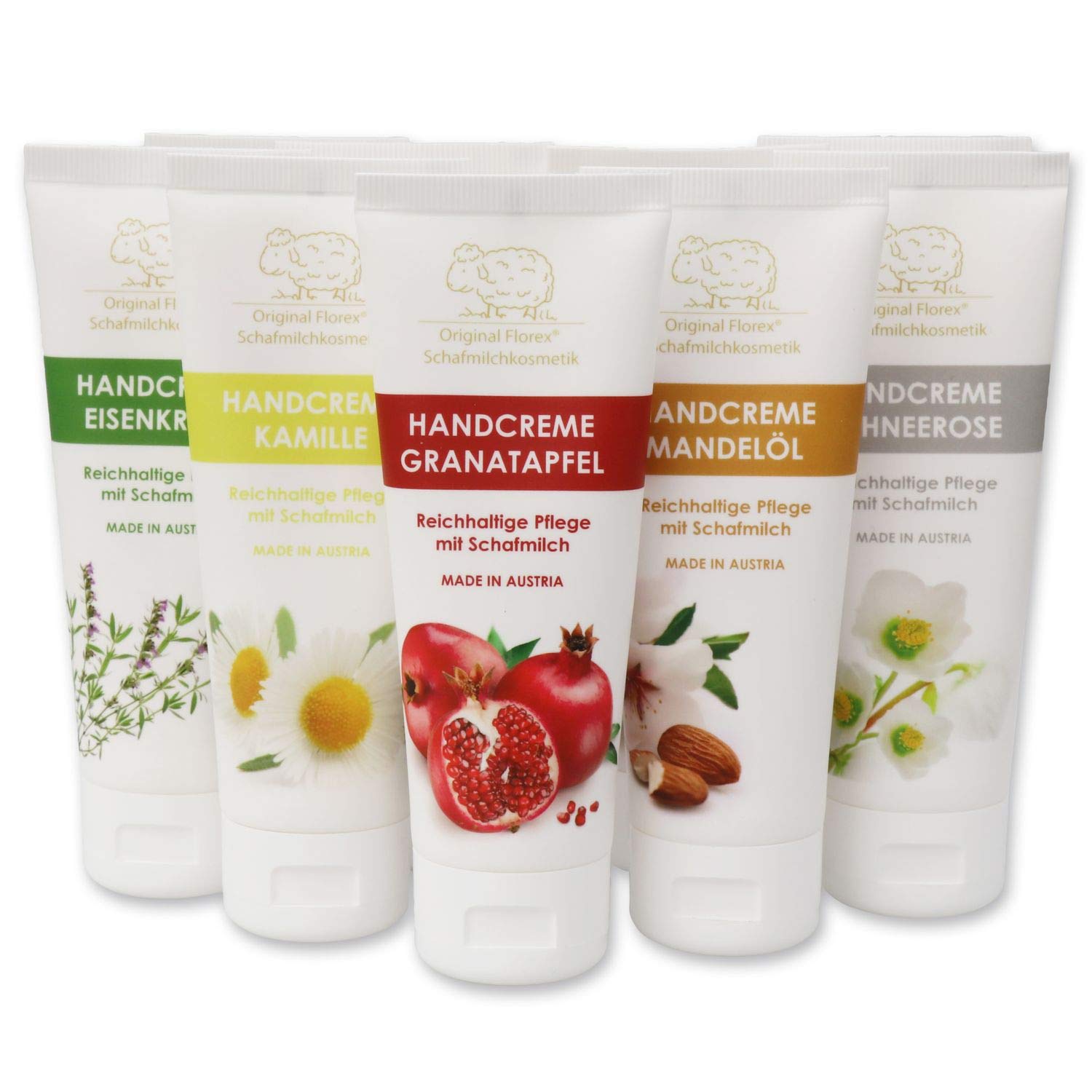Florex Handcreme Schneerose 9615SRO Reichhaltige intensive Pflege bei trockenen strapazierten Händen mit Schafmilch ohne Palmöl 75 ml