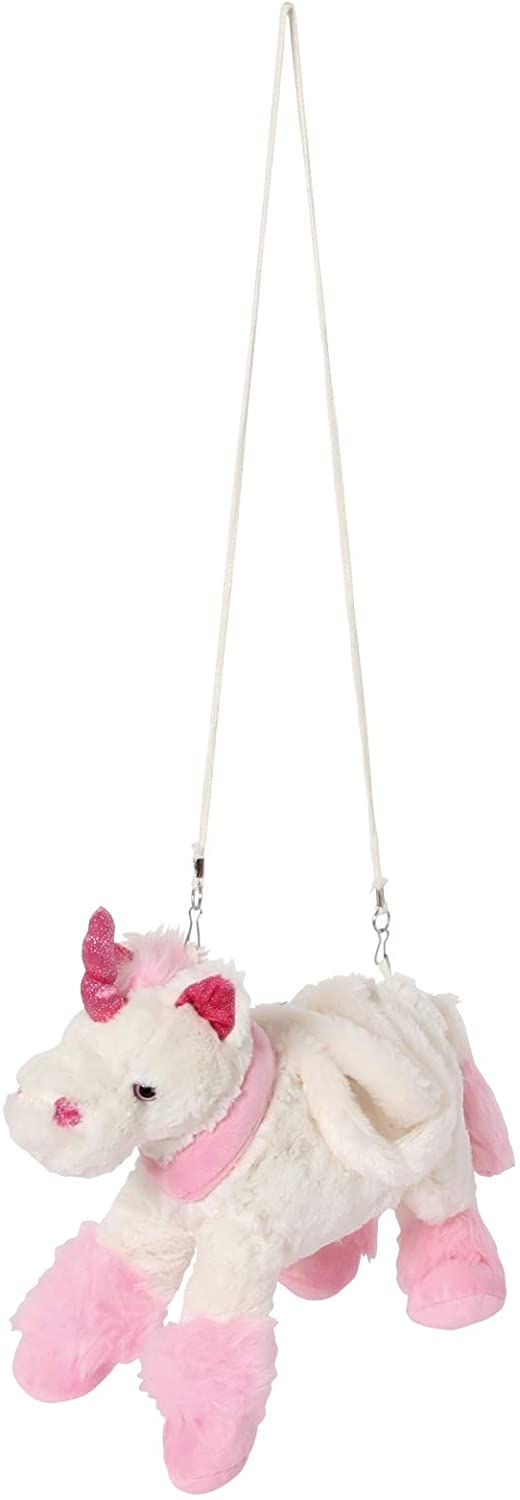 Inware 6219 - Handtasche Einhorn, 30 cm, weiß, Umhängetasche