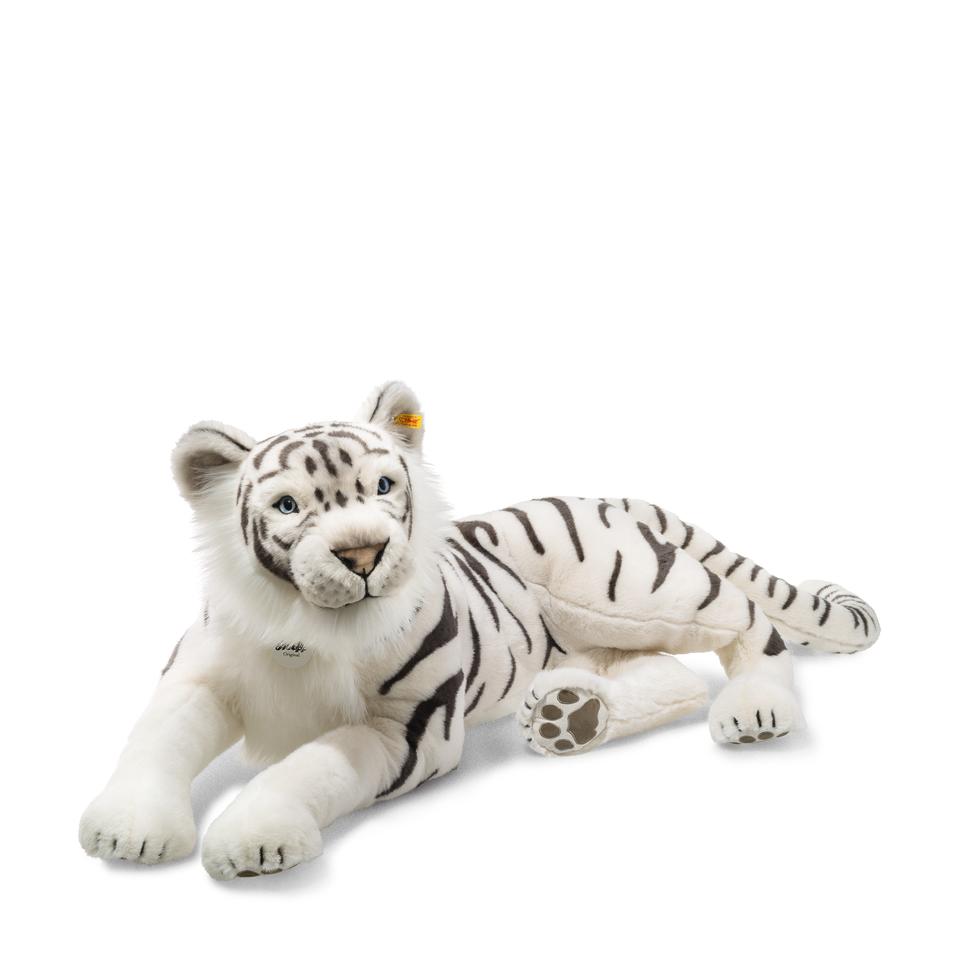 Steiff 75742 - Tuhin, der weiße Tiger 110cm weiss liegend