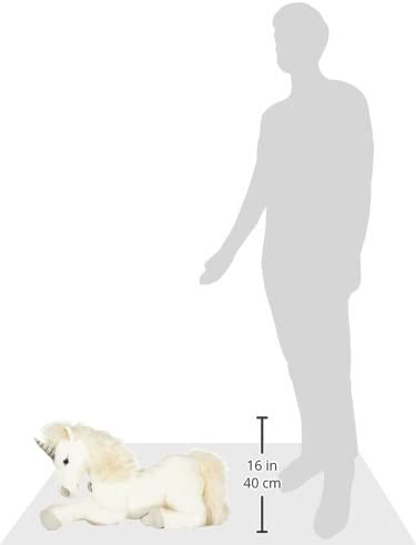 Steiff Starly Schlenker Einhorn - 70 cm - Plüscheinhorn liegend - Kuscheltier für Kinder - weich & abwaschbar - weiß (015090)