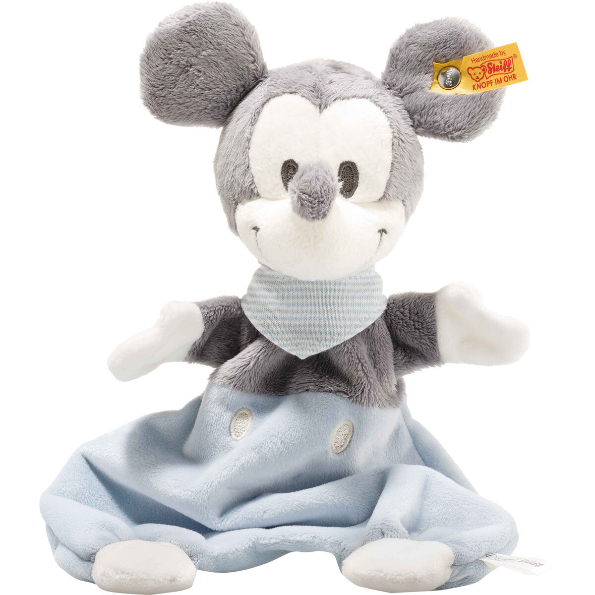STEIFF 290169 Disney Mickey Mouse Schmusetuch 29cm blau Maus Baby mit Knisterfolie 29 cm