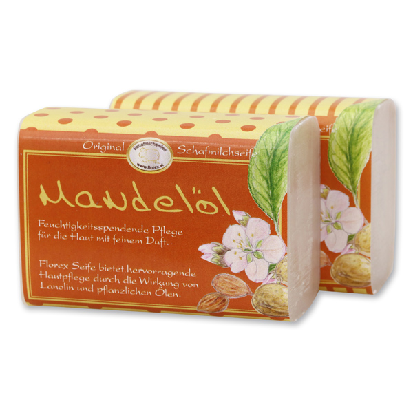 Schafmilchseife Mandelöl - Florex - Hochwertige Naturseife eckig 100g Jung & Flott