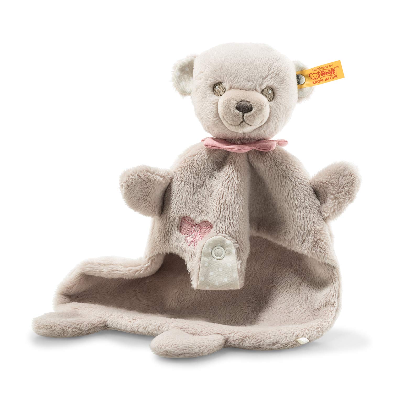 Steiff 241598 Hello Baby Lea Teddybär Schmusetuch in Geschenkbox, mehrfarbig