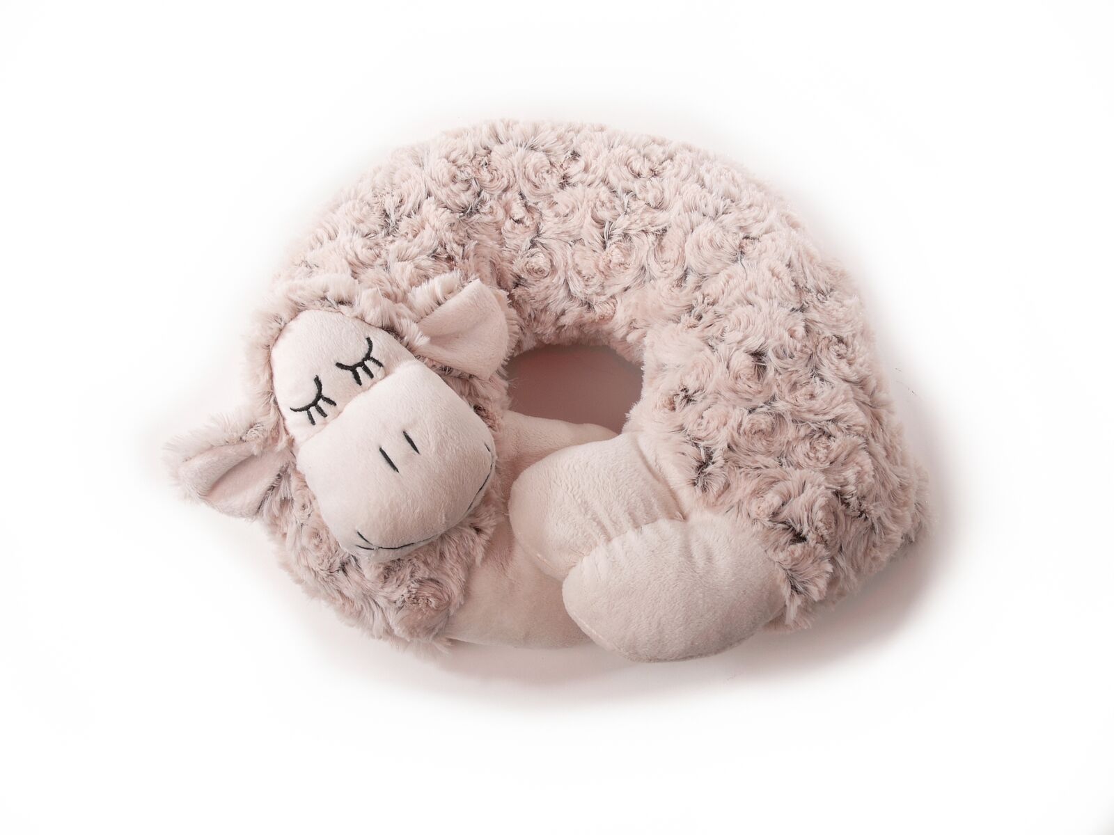 Inware 6349 - Nackenkissen Schaf, beige/meliert Kuscheltier Reisekissen