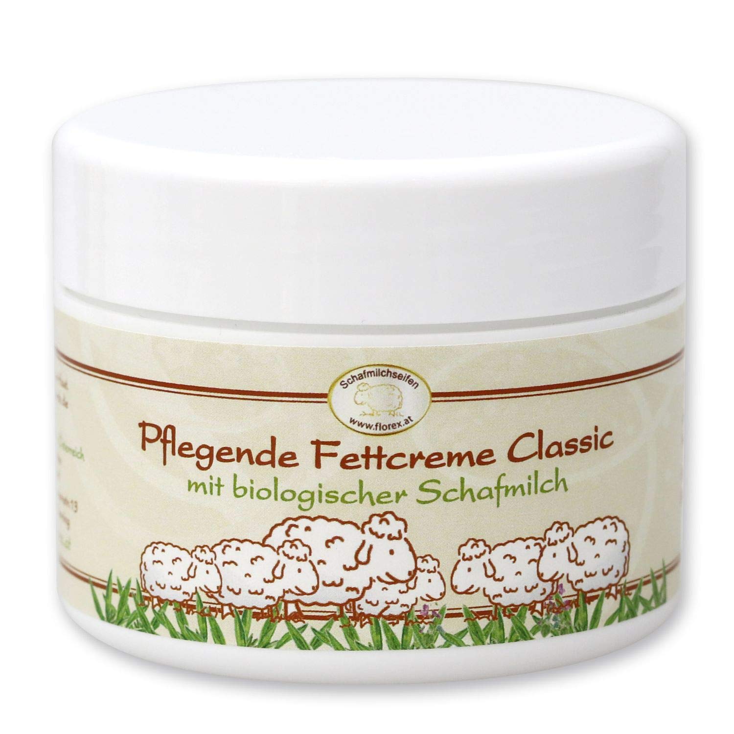 Florex pflegende Fettcreme Classic mit biologischer Schafmilch bei extrem trockener Haut mit Lanolin 125 ml 9602