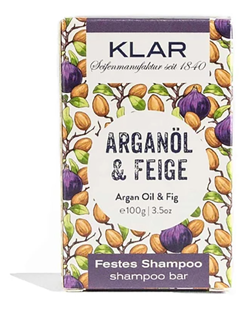 Klar's - Bar Shampoo - Arganöl & Feige - festes Shampoo - für trockenes Haar