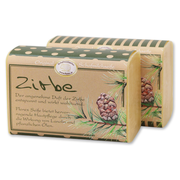 Schafmilchseife ZIRBE 100g Florex Schafmilchseife Hochwertige Naturseife Verpackt 8097JF