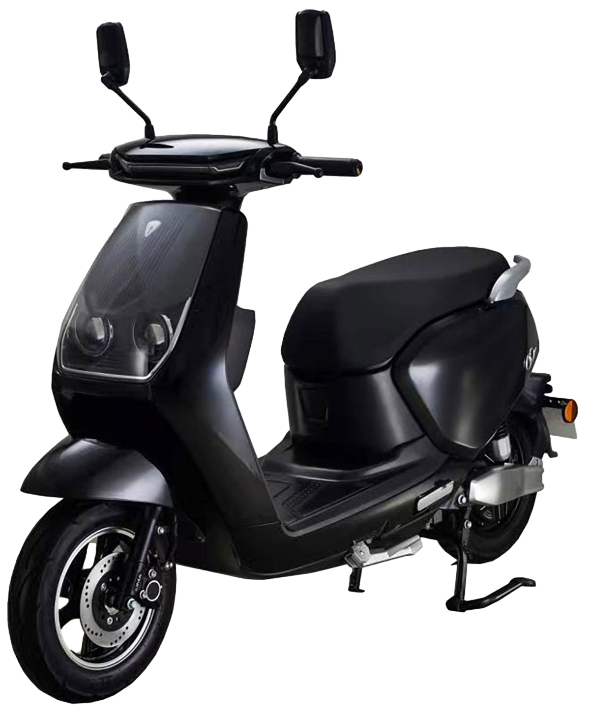 RocknBikes RE01 Schwarz Motorroller 45km/h Elektroscooter 60V20AH Blei-Gel Akku Alufelgen mit  Gepäckträger teilzerlegt im Karton