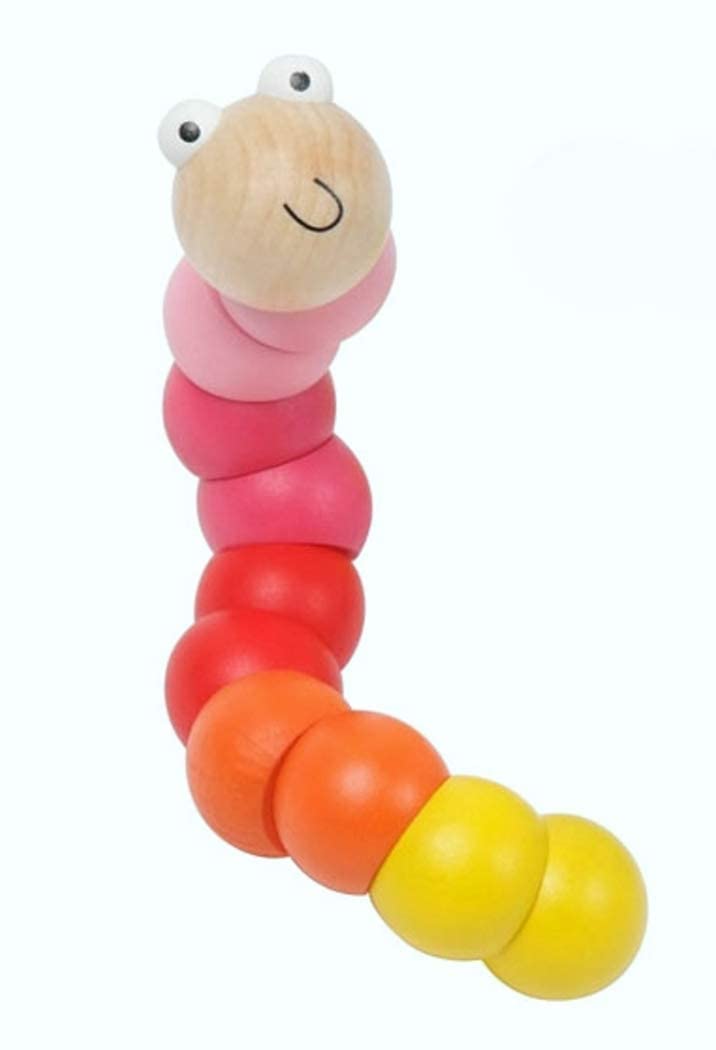 Inware 22439ro - Gelenktier Wurm, aus Holz, pink, rot, gelb Biegewurm Gelenktier Wurm Inware 22439ro - Gelenktier Wurm, aus Holz, pink, rot, gelb Biegewurm Gelenktier Wurm