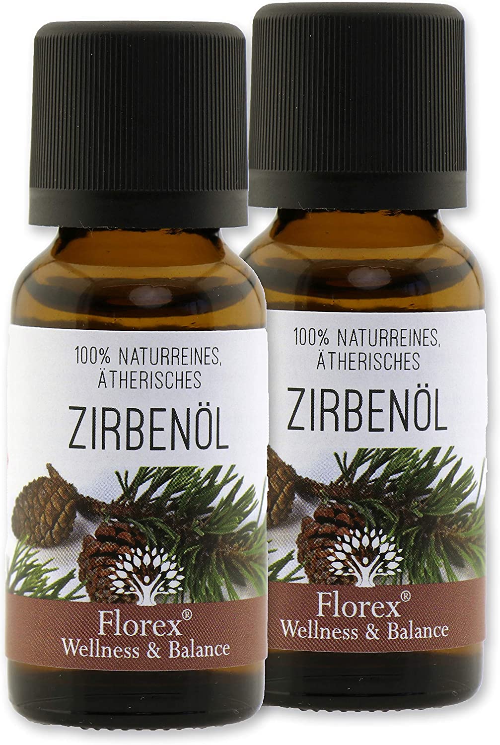 100% naturreines Ätherisches Öl - Zirbenöl, 2x20ml 9652ZB-20