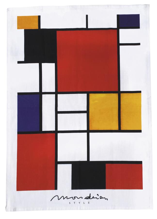 Geschirrtuch, Mondrian Style, 45 cm x 65 cm