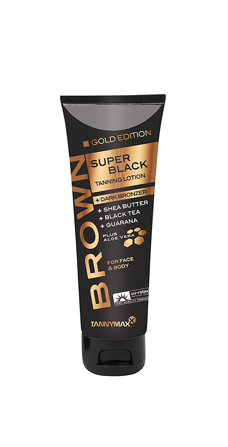 Tannymaxx Super Black Gold Very Dark Bronzer Lotion 1er Pack (1 x 125 ml) Bräunungsverstärker Für Sonne und Solarium 01140000