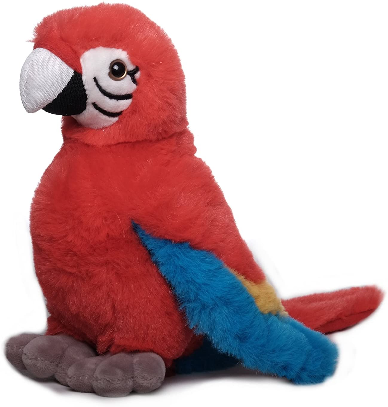 Inware 7496 - Kuscheltier Papagei Peter, rot, 20 cm, Schmusetier, Plüschtier