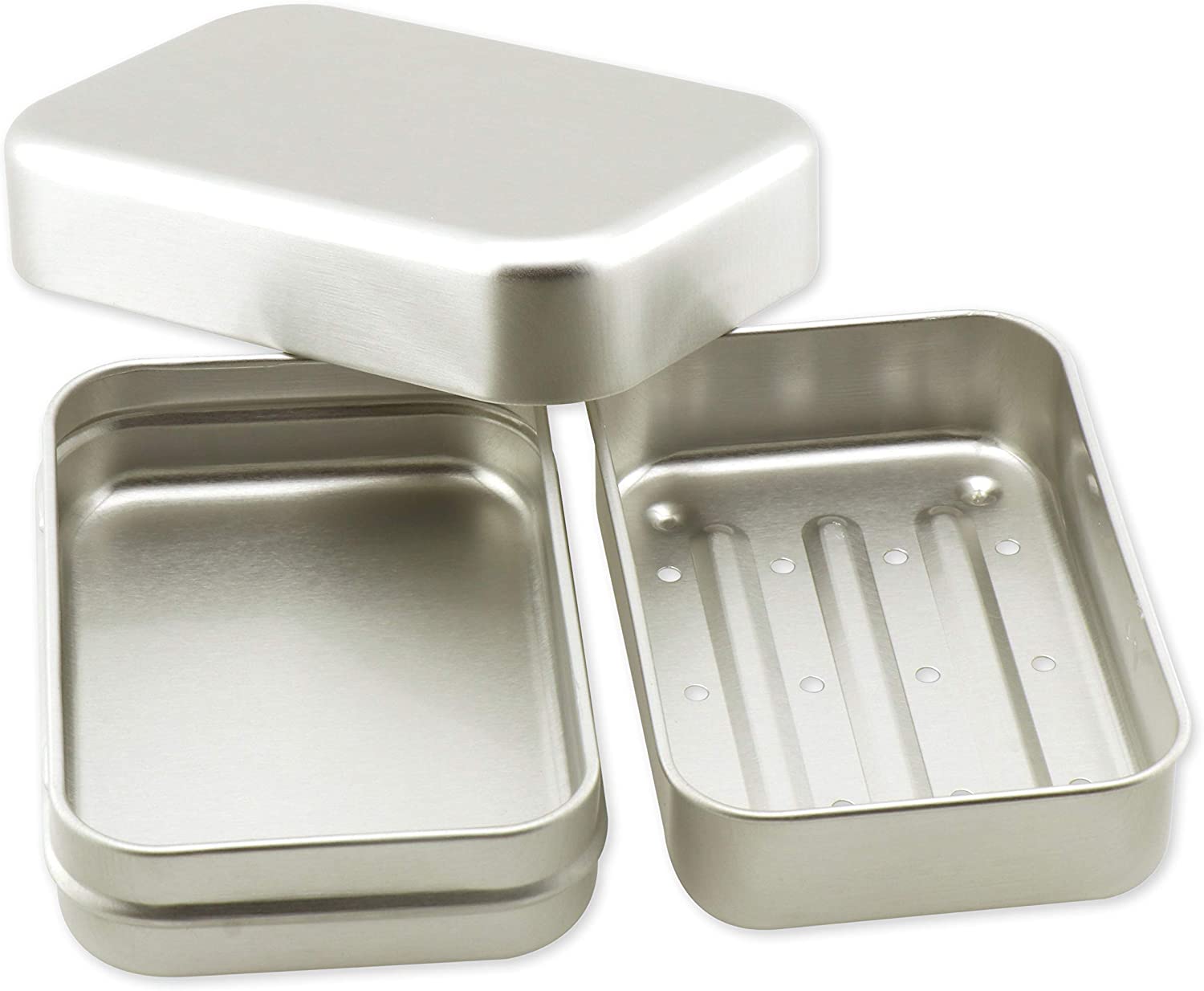 Florex Aluminium Seifendos inkl. Abtropfschale