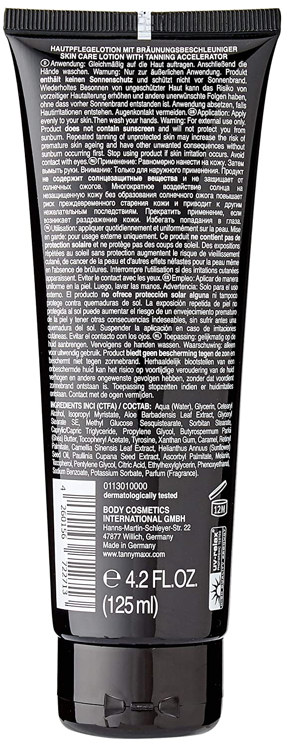 Tannymaxx Super Black Gold Dark Tanning Lotion 1er Pack (1 x 125 ml) Bräunungsverstärker Für Sonne und Solarium 0113010000