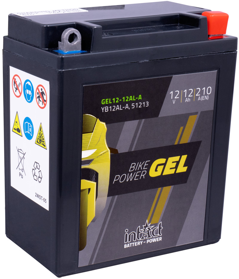 Motorrad Batterie Gel 12 V 12 AH (51213/CB12AL-A) - Alternativ: CB12AL-A2 - YB12AL-A - GEL12-12AL-A - 512013012 - 51213 - YB12AL-A2 - 6Y3PS - GEL-Technologie - absolut wartungsfrei