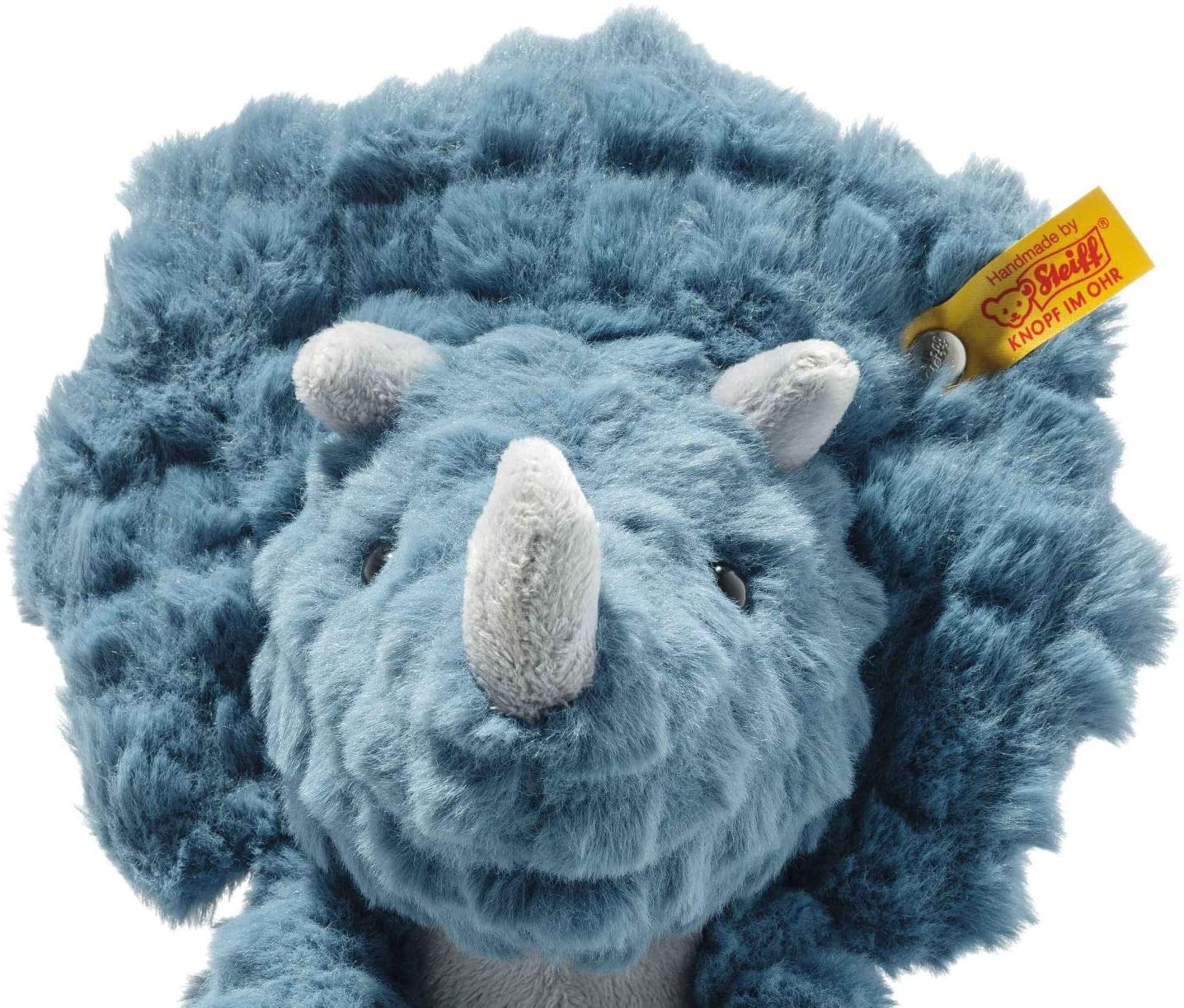 Steiff Raudi Drachenjunge - 17 cm - Kuscheltier für Kinder - Plüsch Drache stehend - weich & waschbar - grün / orange (015076)