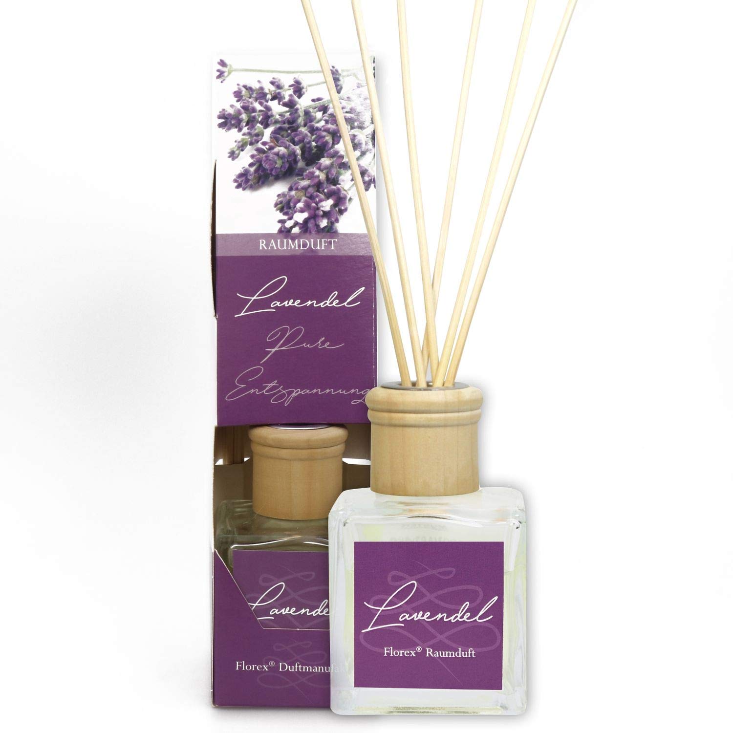Florex Raumduft mit Stäbchen Lavendel verwandelt Ihr Heim in eine Wohlfühloase 100 ml 9655LA